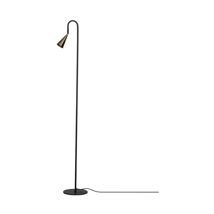 Spline gulvlampe - Sort-messing, 140 cm - By Rydéns