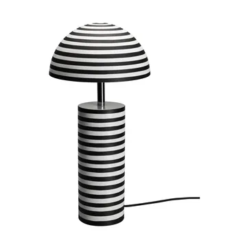Stripe bordlampe - Hvid-sort, 50 cm - By Rydéns