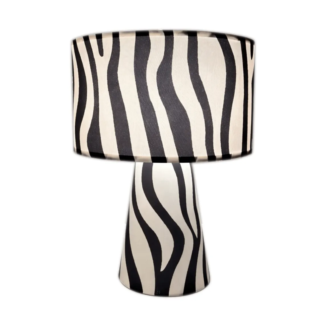 Zany Zebra bordlampe, Sort-hvid, 43 cm By Rydéns