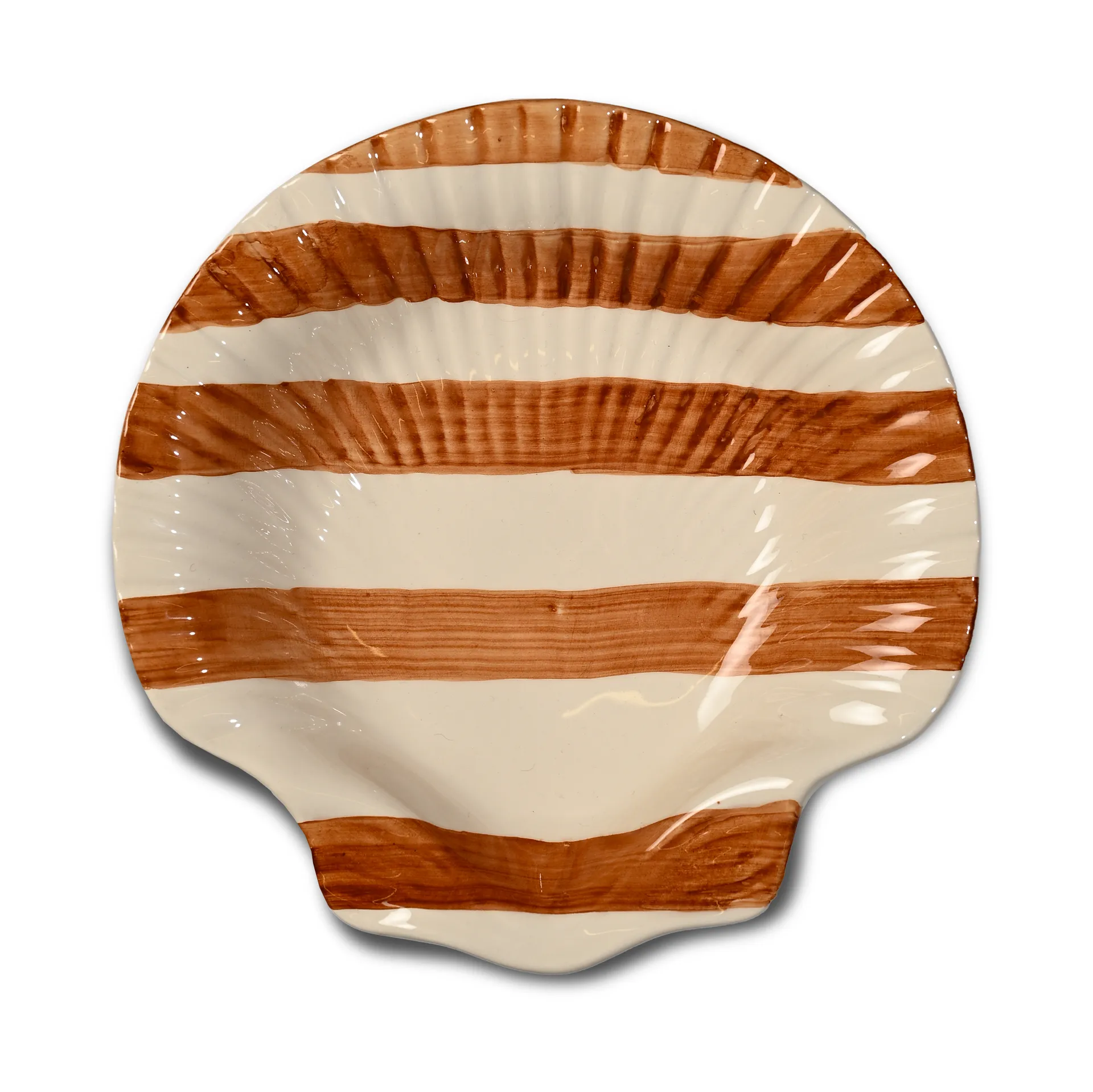 Armona Stripe tallerken 23,5x23,5 cm, Lysbrun-hvid Byon