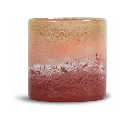 Calore fyrfadsstage/vase M Ø15 cm, Rosa-beige-bordeaux Byon