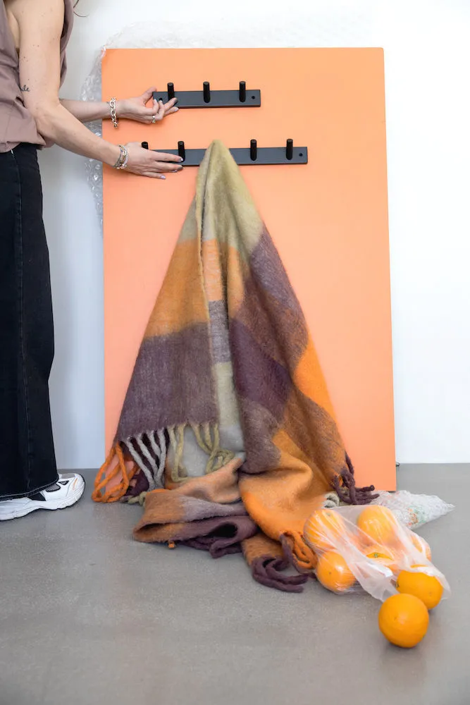 Check plaid, Mixed orange Byon