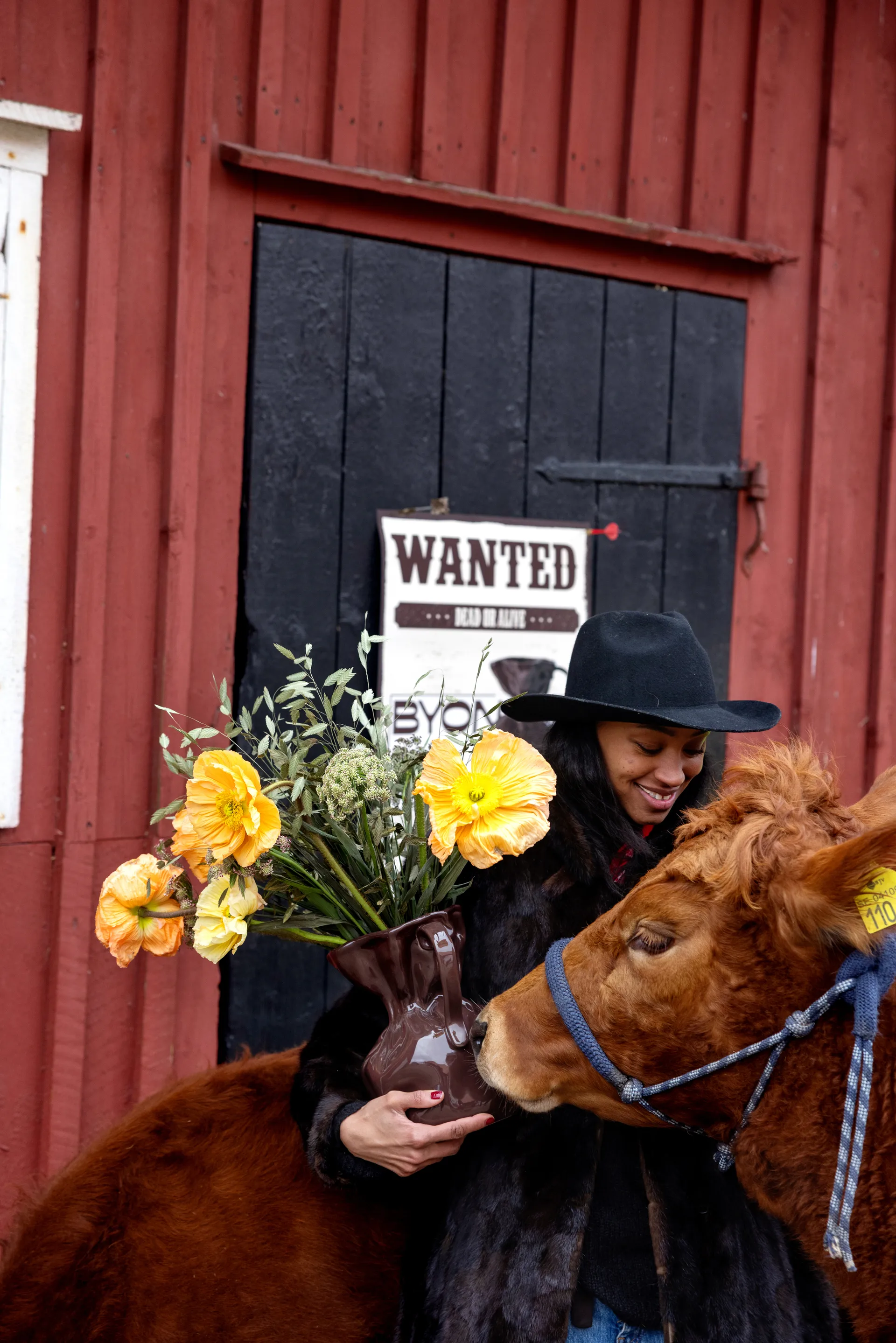 Crumple vase, Brun Byon