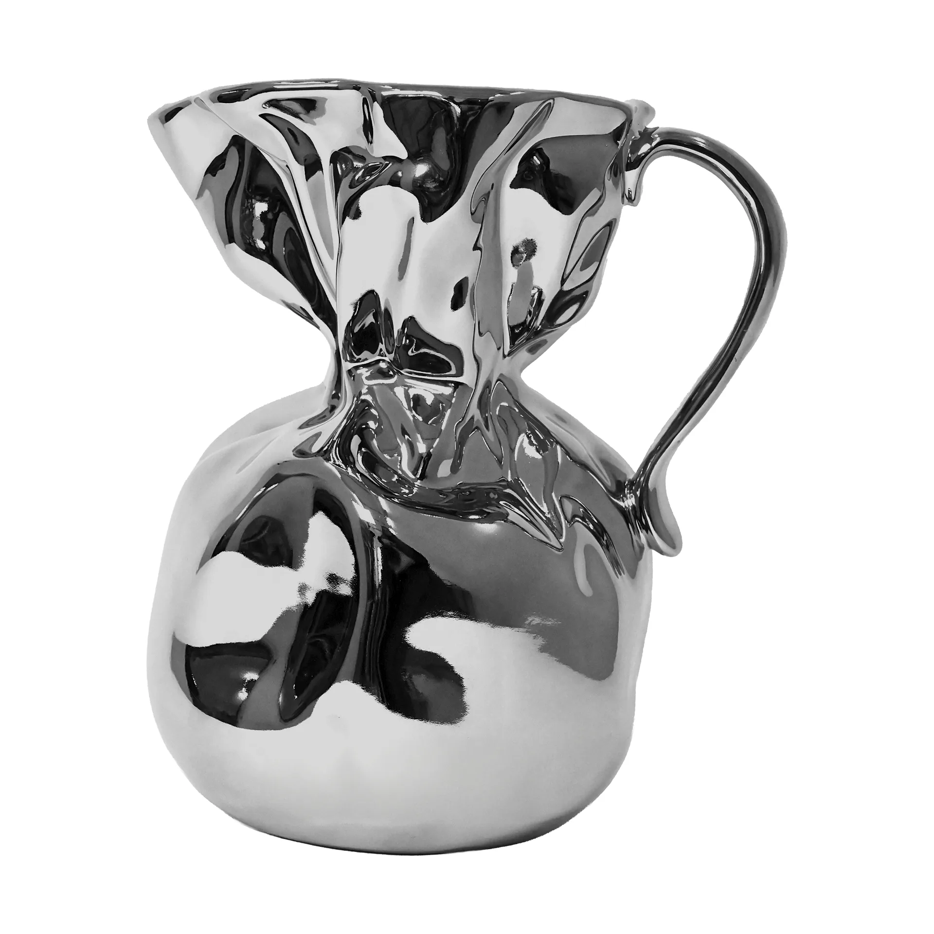 Byon Crumple vase Sølv