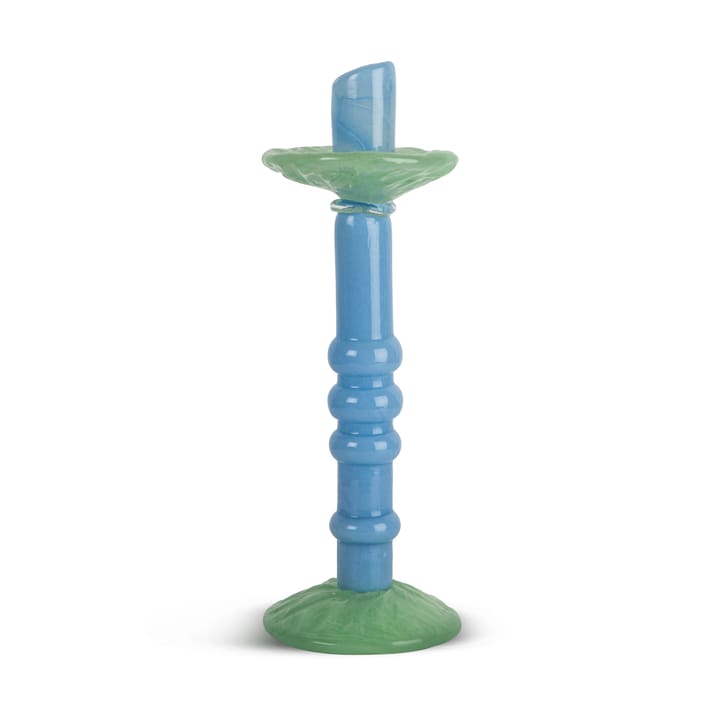 Lara lysestage L 32 cm - Lyseblå-mintgrøn - Byon