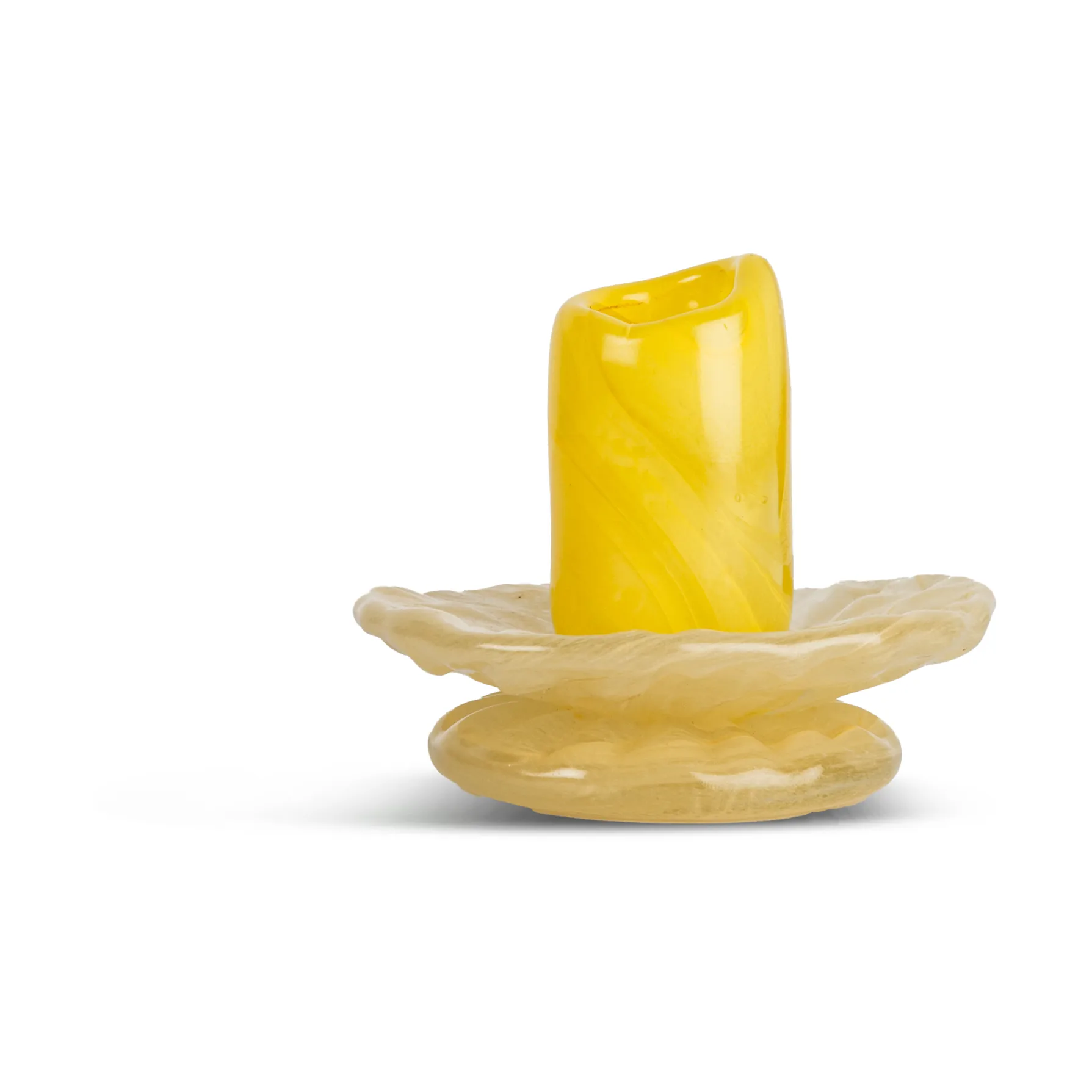 Lara lysestage XS 9 cm, Gul-lys beige Byon