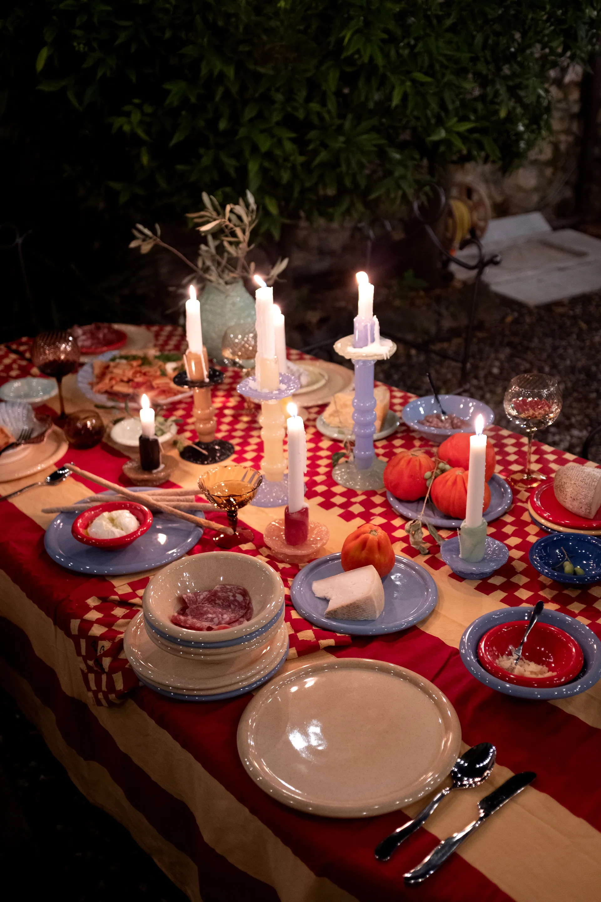 Lara lysestage XS 9 cm, Vinrød-lyserød Byon