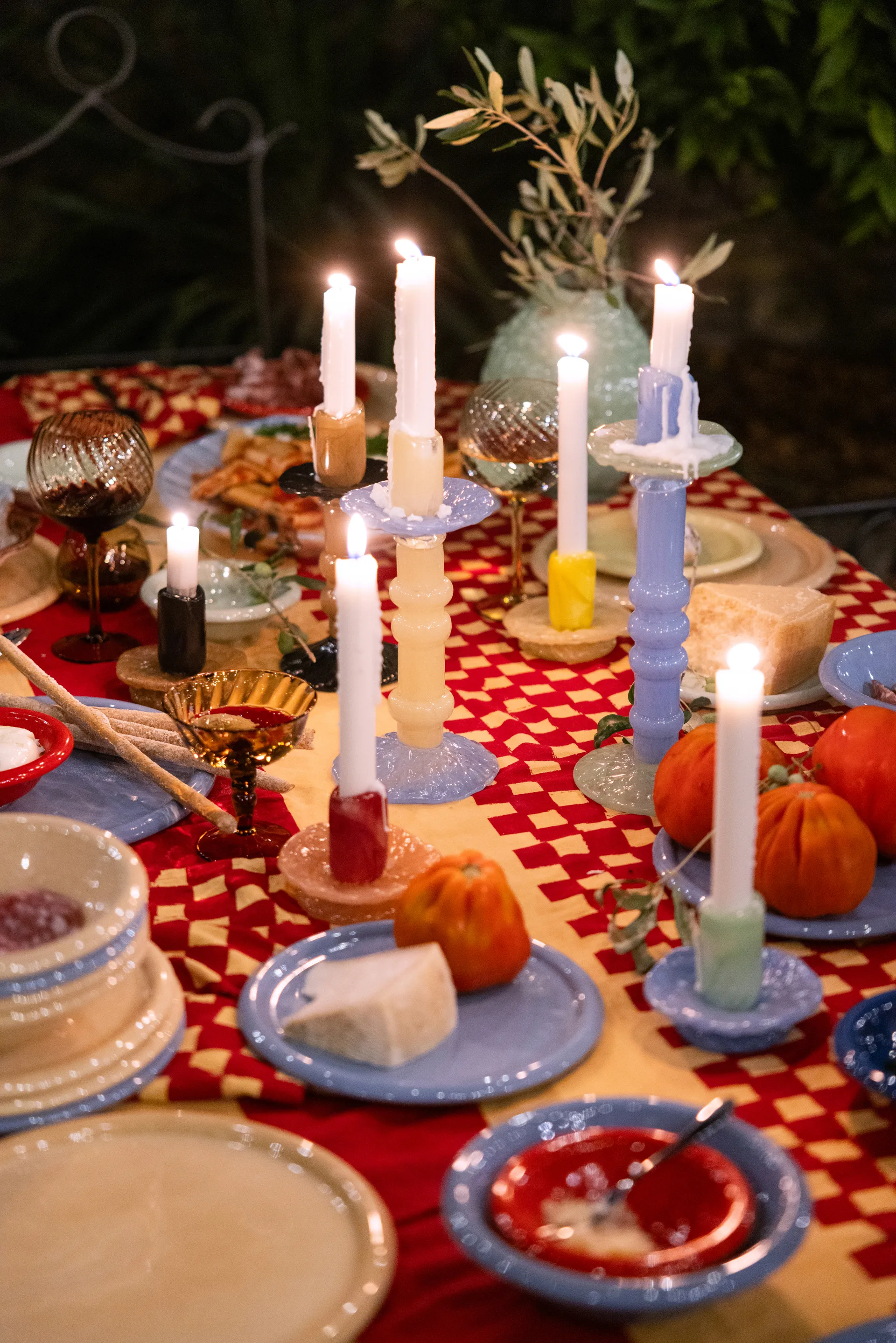 Lara lysestage XS 9 cm, Vinrød-lyserød Byon