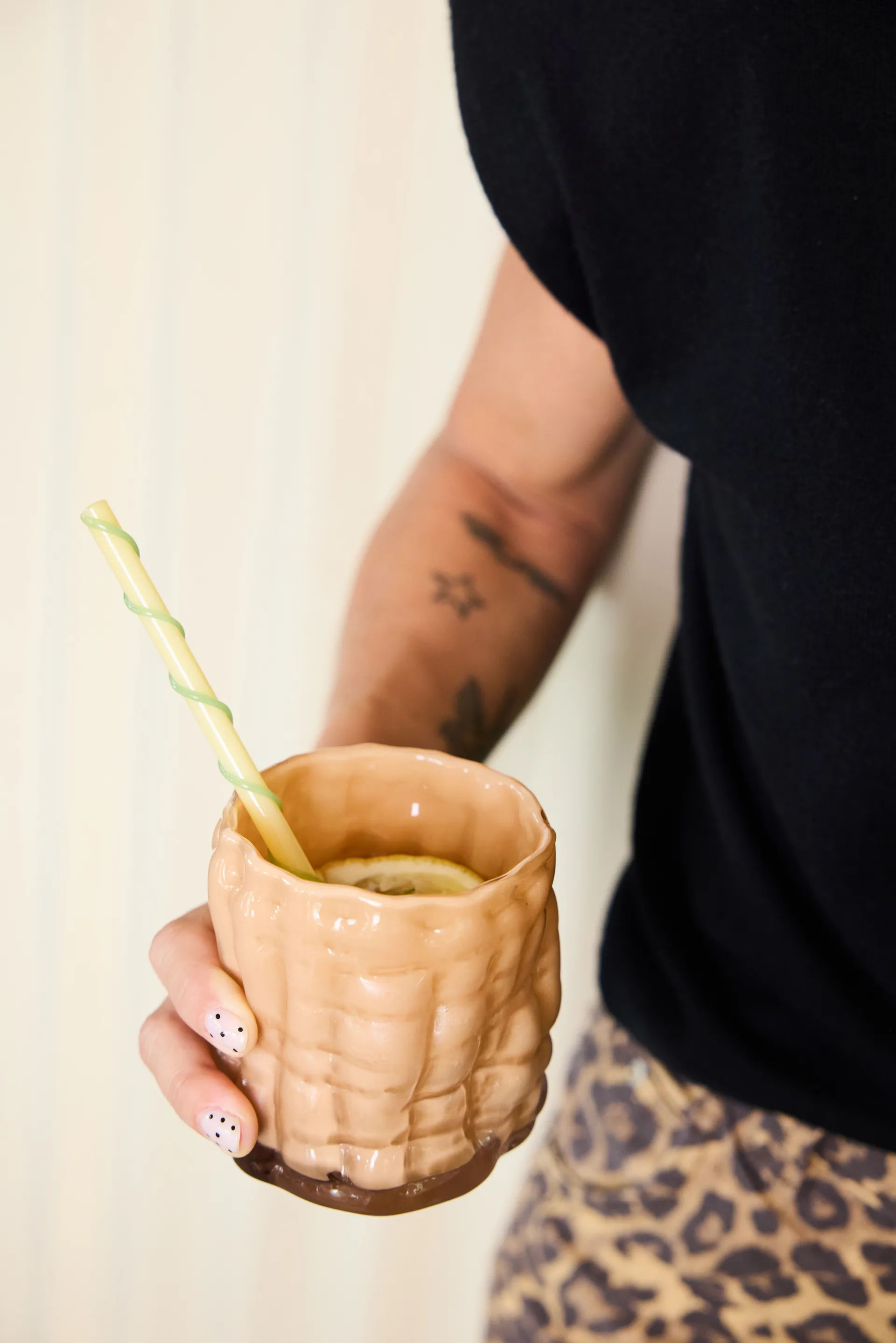 Laranne fyrfadsstage Ø10 cm, Fersken Byon