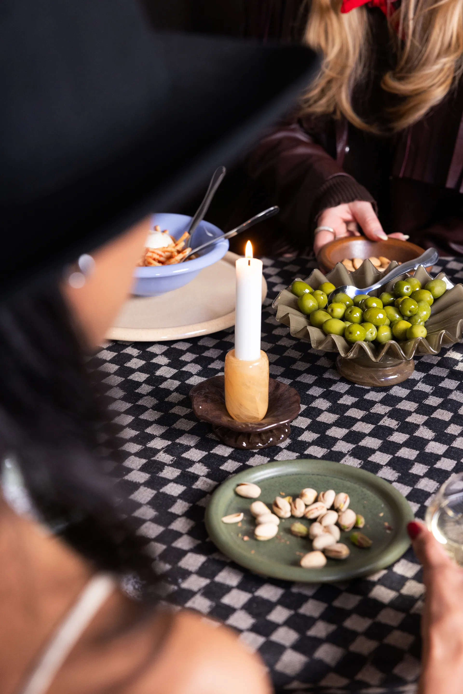 Lori skål L Ø18 cm, Grøn-beige Byon