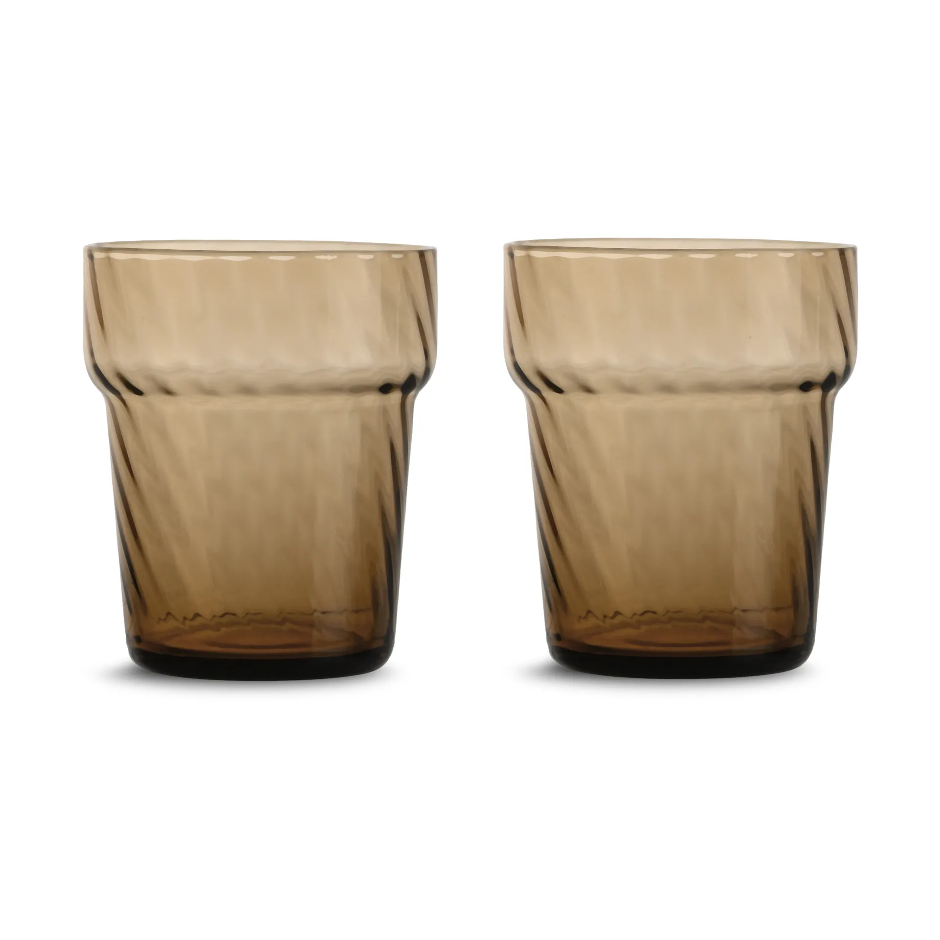 Opacity drikkeglas 30 cl 2-pak, Brun Byon