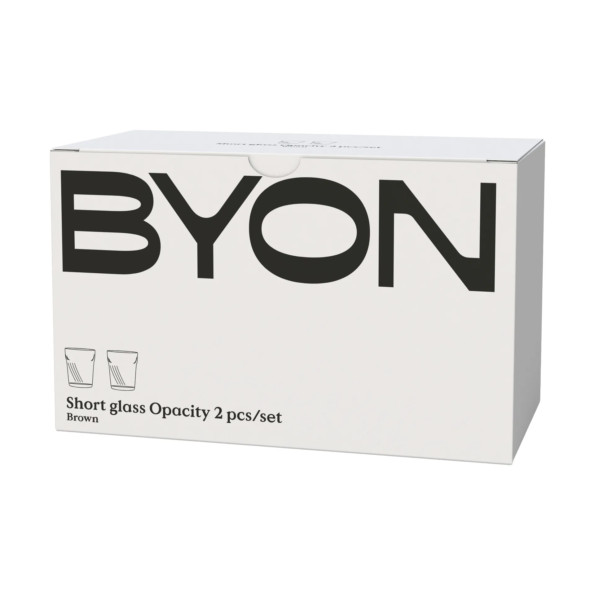 Opacity drikkeglas 30 cl 2-pak, Brun Byon