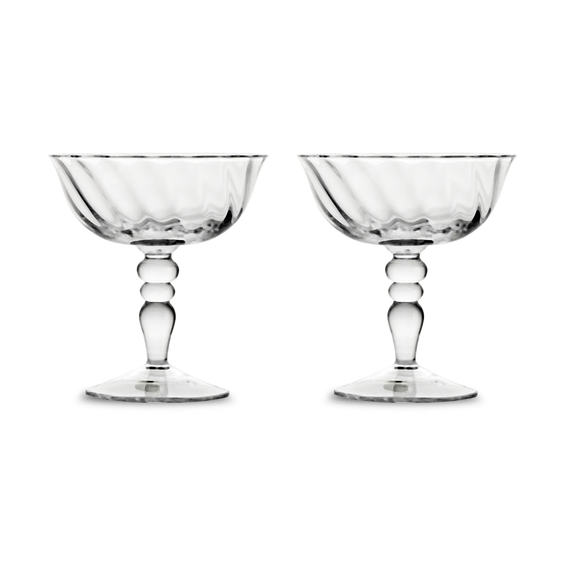 Opacity italiensk champagnecoupe 15 cl 2-pak, Klar Byon