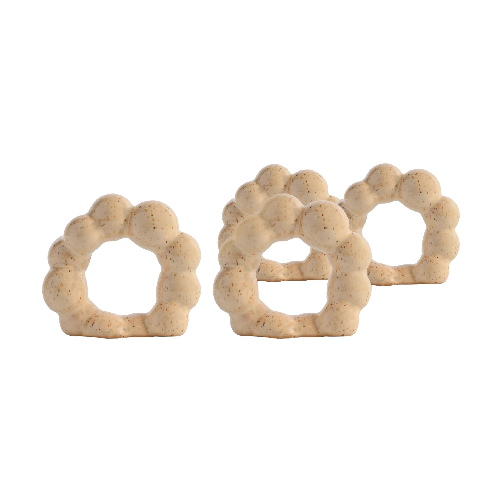 Byon Porto servietring, 4-pak Beige