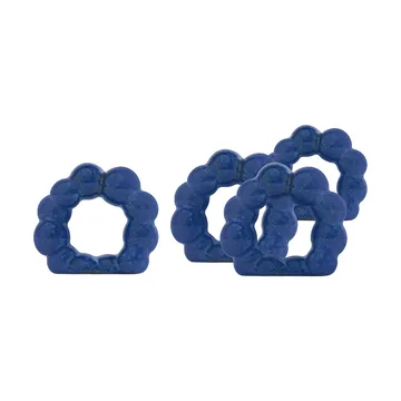 Porto servietring, 4-pak - Blå - Byon