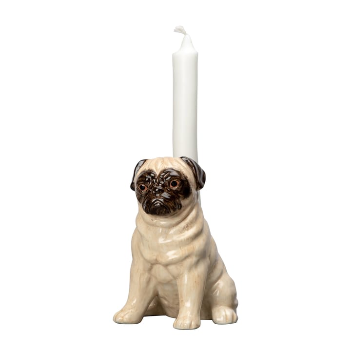 Pug lysestage 14,5 cm, Beige/Brown Byon