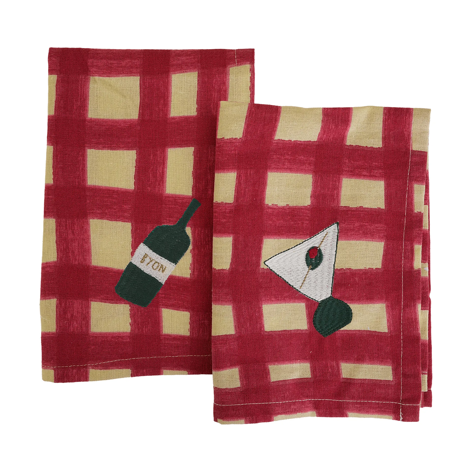 Sera serviet 2-pak, Rød, 45x45 cm Byon