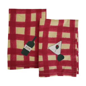 Sera serviet 2-pak - Rød, 45x45 cm - Byon