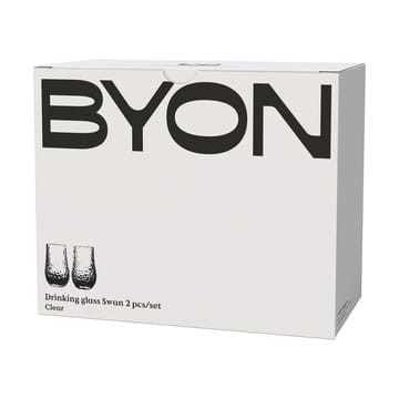 Swan drikkeglas 2-pack - Klar - Byon