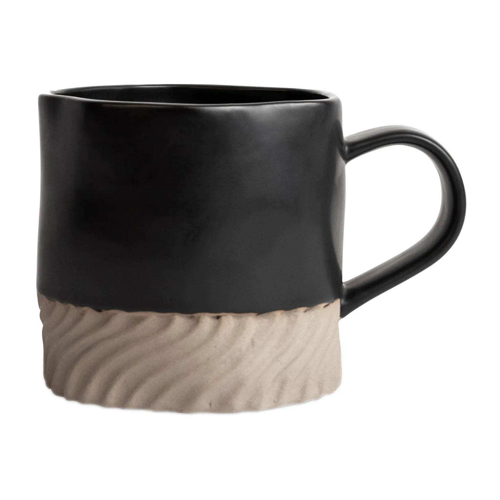 Swirl krus 38 cl, Sort/Beige Byon