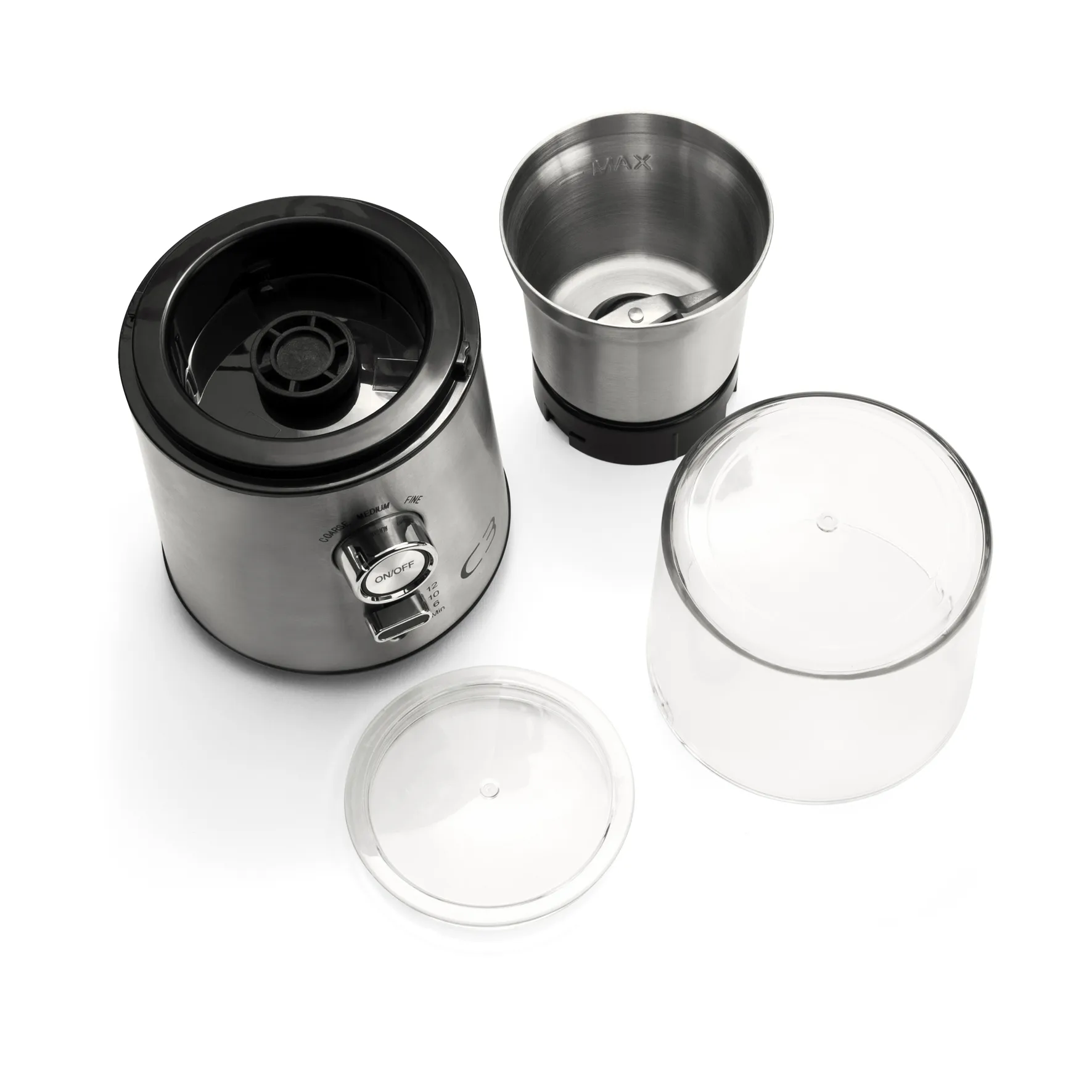 Design Kaffekværn CG700 85 g, Børstet rustfrit stål C3