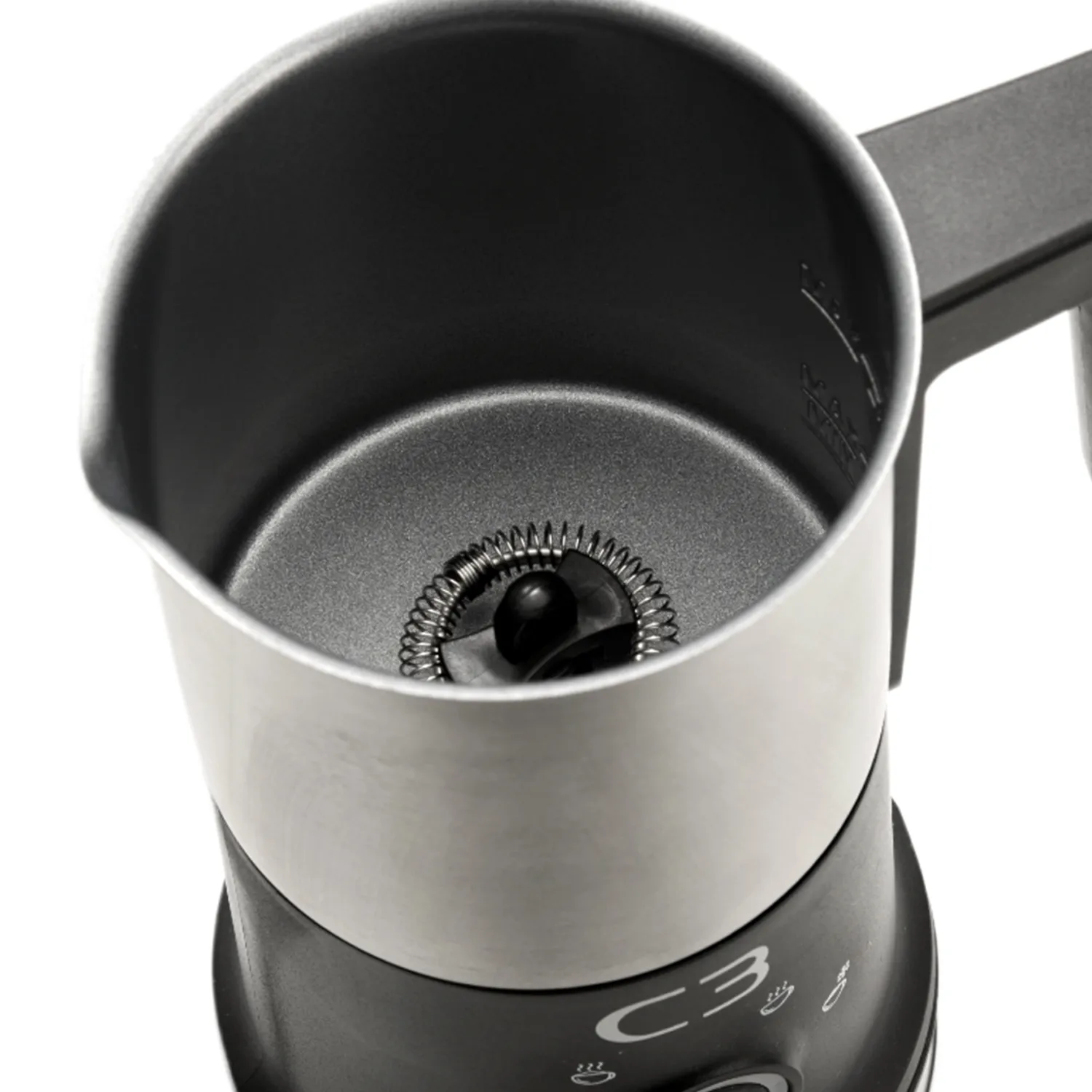 Design mælkeskummer MF700, Børstet rustfrit stål C3