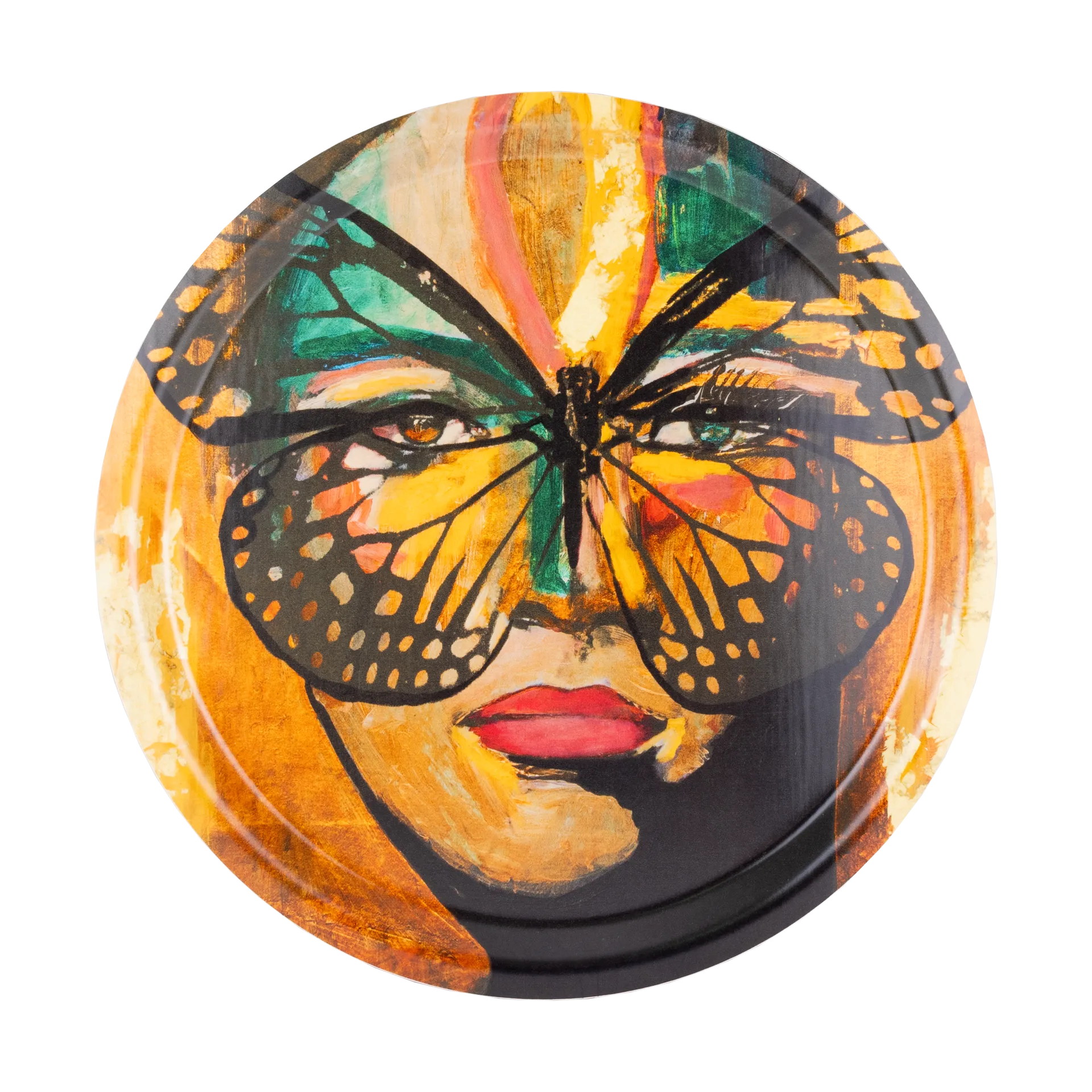 Golden Butterfly bakke Ø31 cm, Orange-black Carolina Gynning