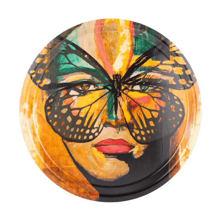 Golden Butterfly bakke Ø31 cm - Orange-black - Carolina Gynning