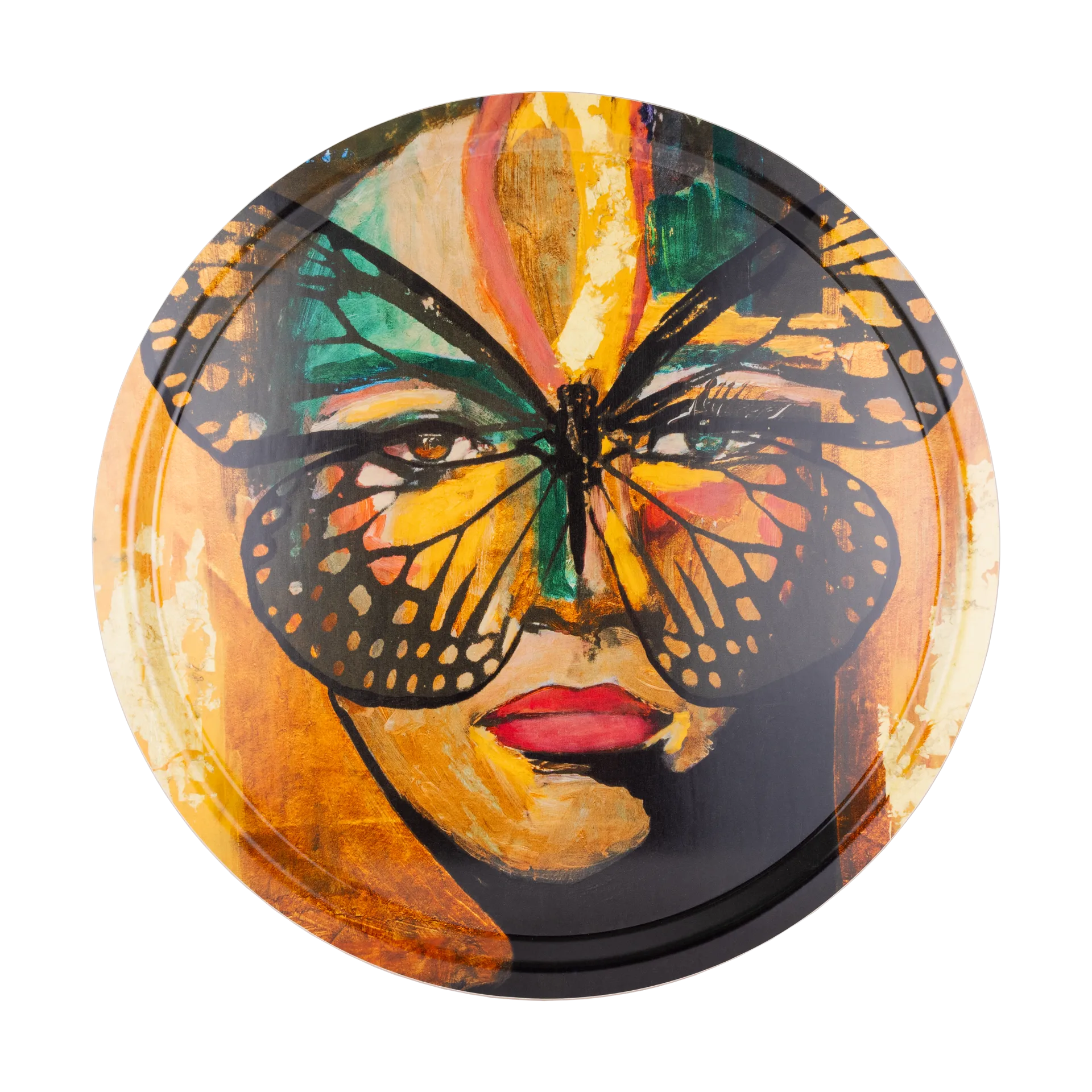 Golden Butterfly bakke Ø46 cm, Orange-black Carolina Gynning