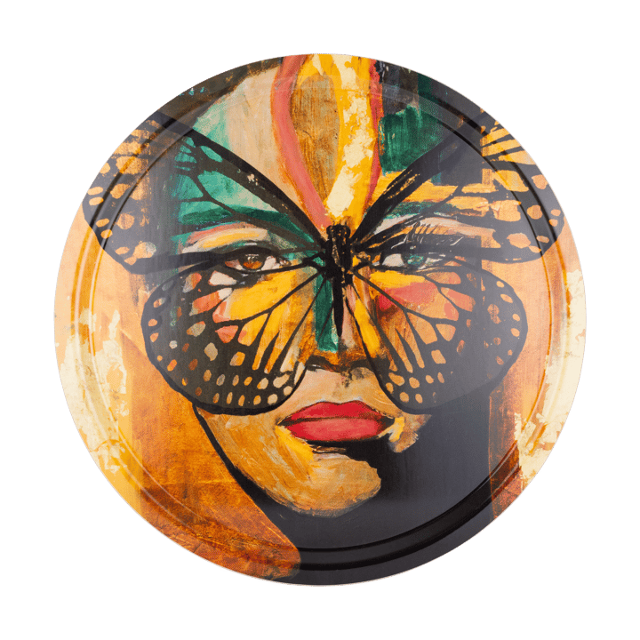 Golden Butterfly bakke Ø46 cm - Orange-black - Carolina Gynning