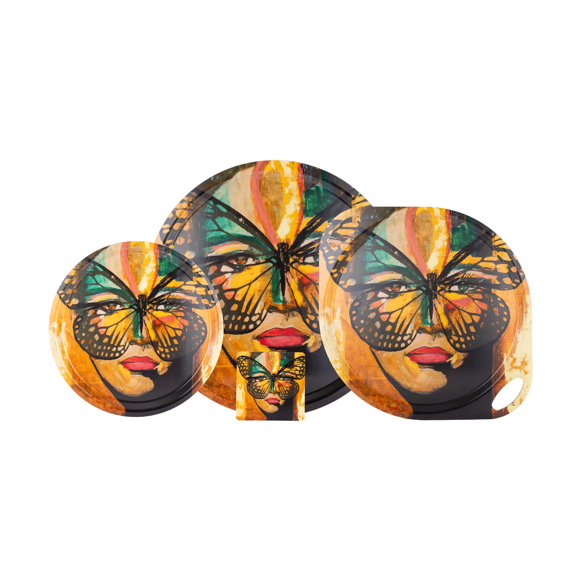 Golden Butterfly bakke Ø46 cm, Orange-black Carolina Gynning