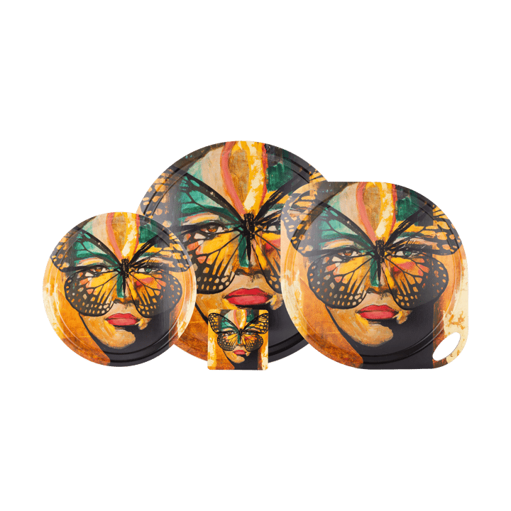 Golden Butterfly bakke Ø46 cm, Orange-black Carolina Gynning