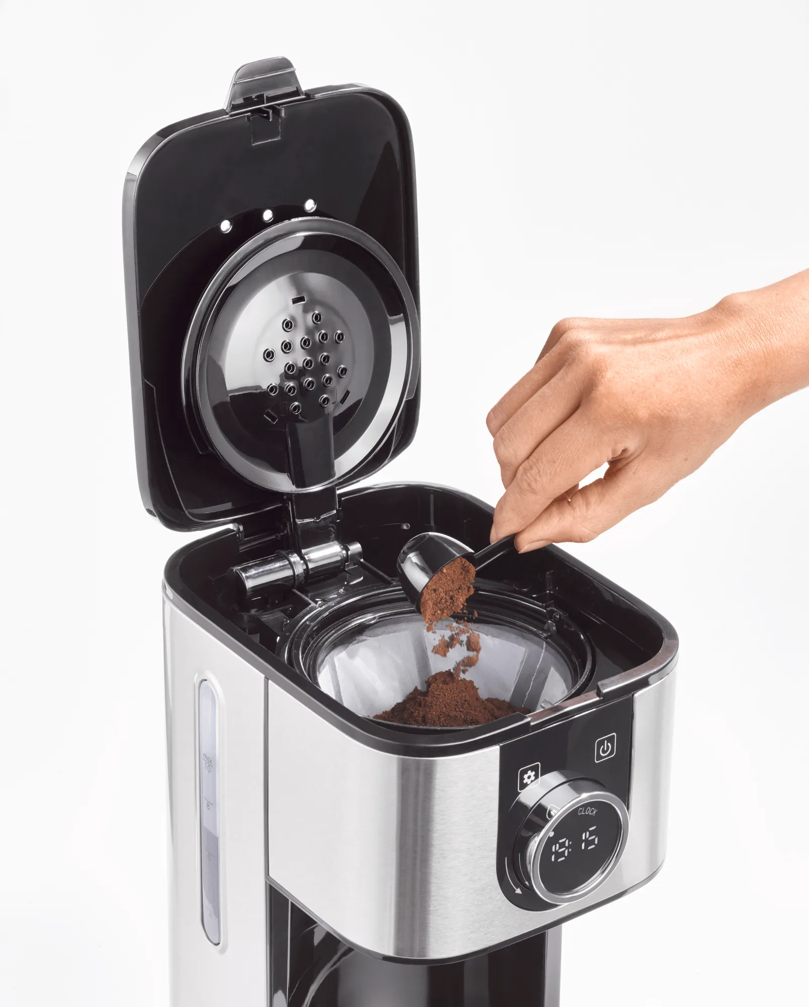 Caso Design Selection C kaffemaskine, Stål-sort, 12 kopper Caso