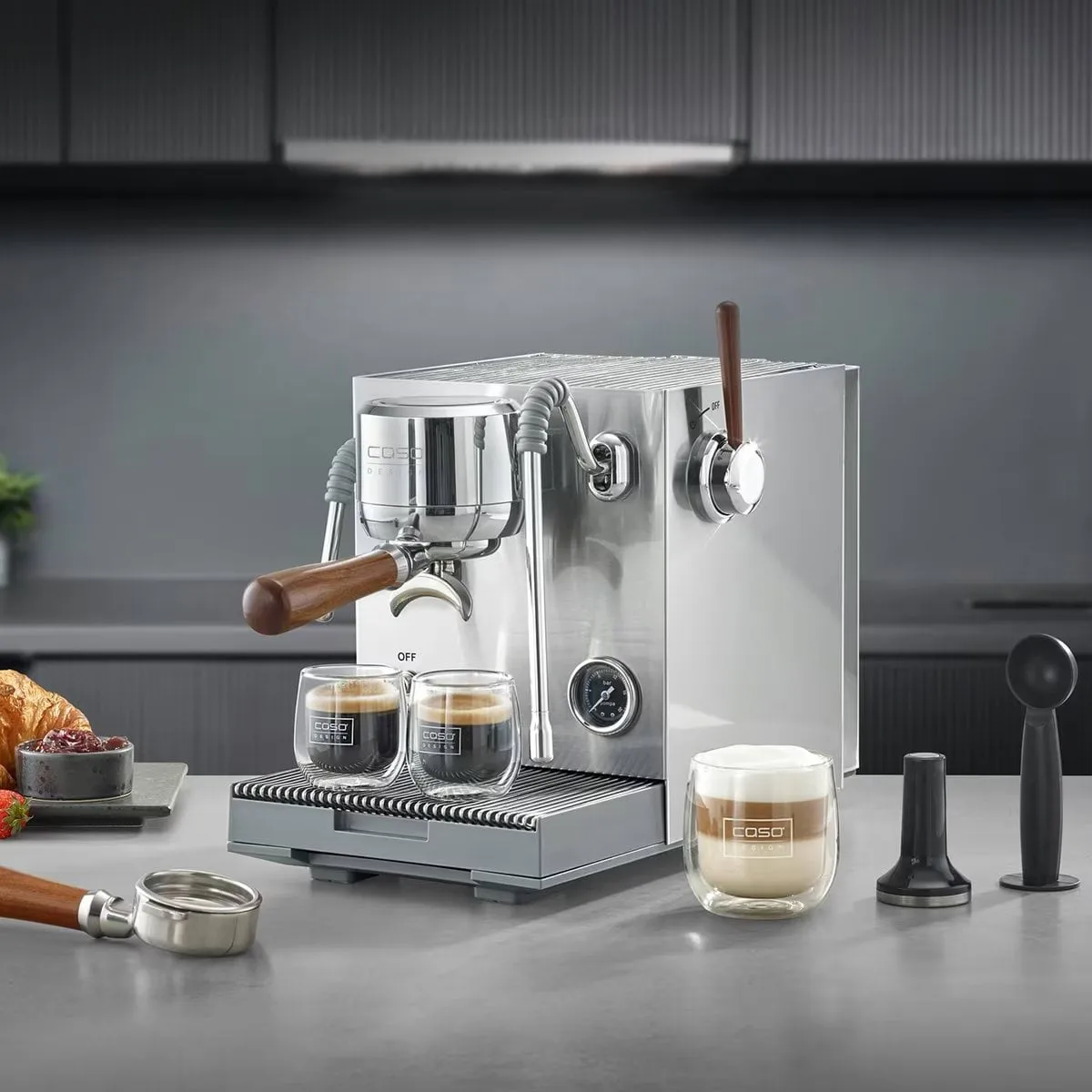 Caso Gourmet Avanceret espressomaskine, Stål Caso