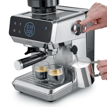 Caso Gourmet espressomaskine med kværn - Stål - Caso