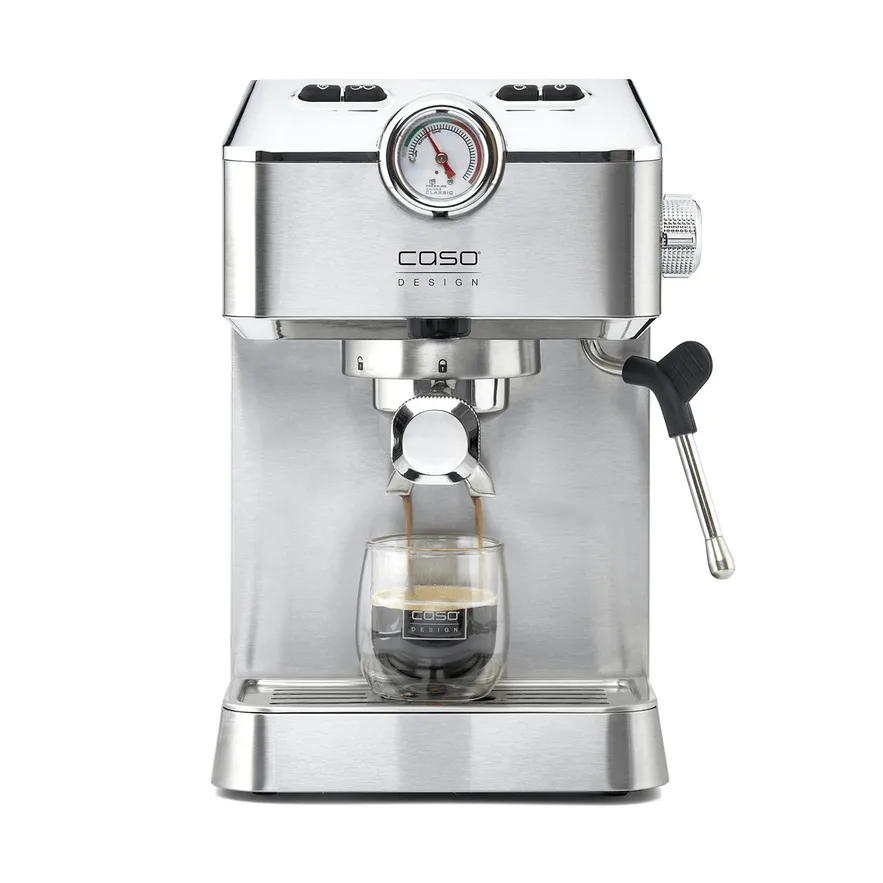 Caso Gourmet espressomaskine, Sølv Caso