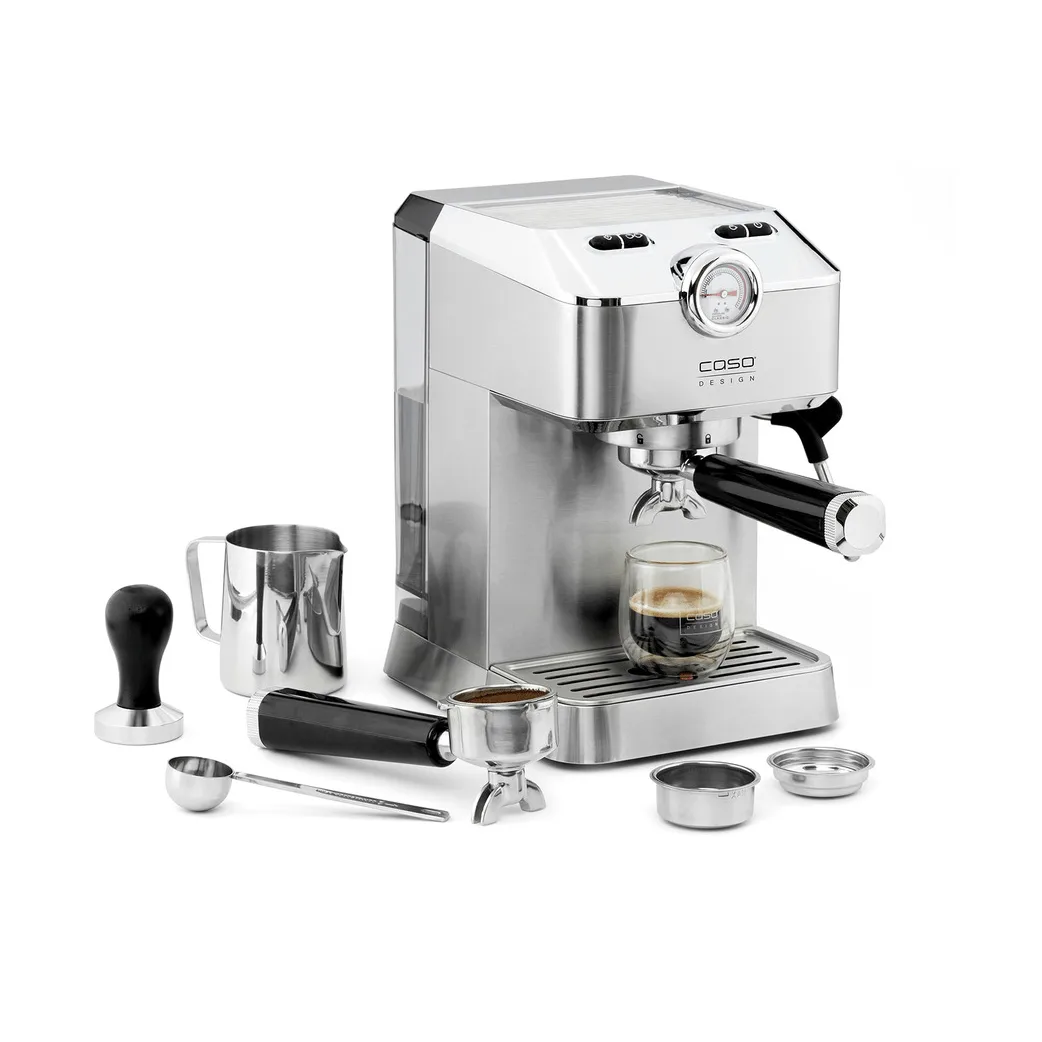 Caso Gourmet espressomaskine, Sølv Caso
