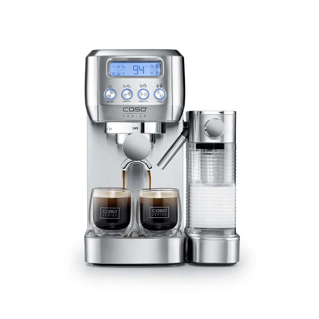 Caso Gourmet Latte espressomaskine, Sølv Caso