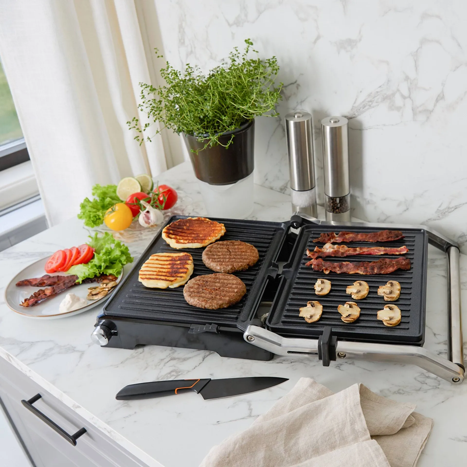Champion Pro Health paninigrill, Rustfrit stål Champion