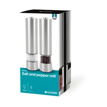 Champion SPK100 salt- og peberkværn sæt - Rustfrit stål - Champion
