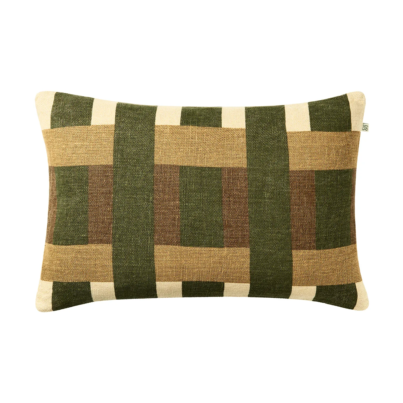 Benaras pudebetræk, Cactus Green-Taupe-Khaki, 40x60 cm Chhatwal & Jonsson