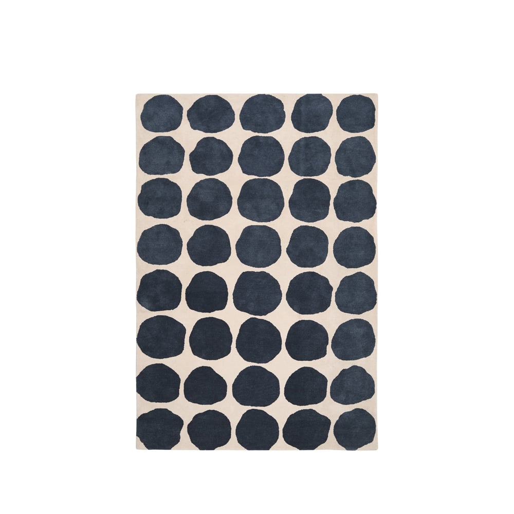 Chhatwal & Jonsson Big Dots tæppe light khaki/blue melange 180×270 cm