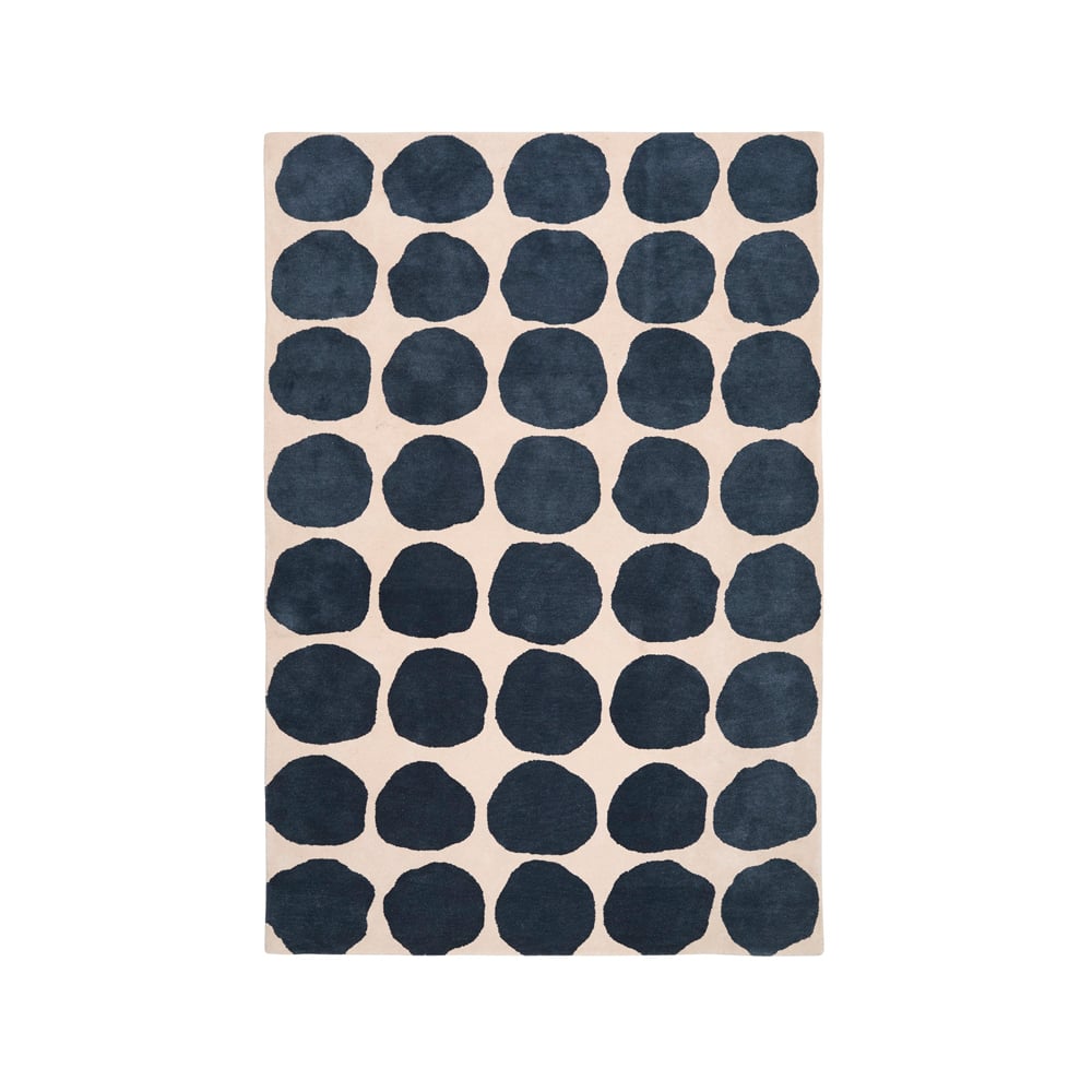 Chhatwal & Jonsson Big Dots tæppe light khaki/blue melange 230×320 cm