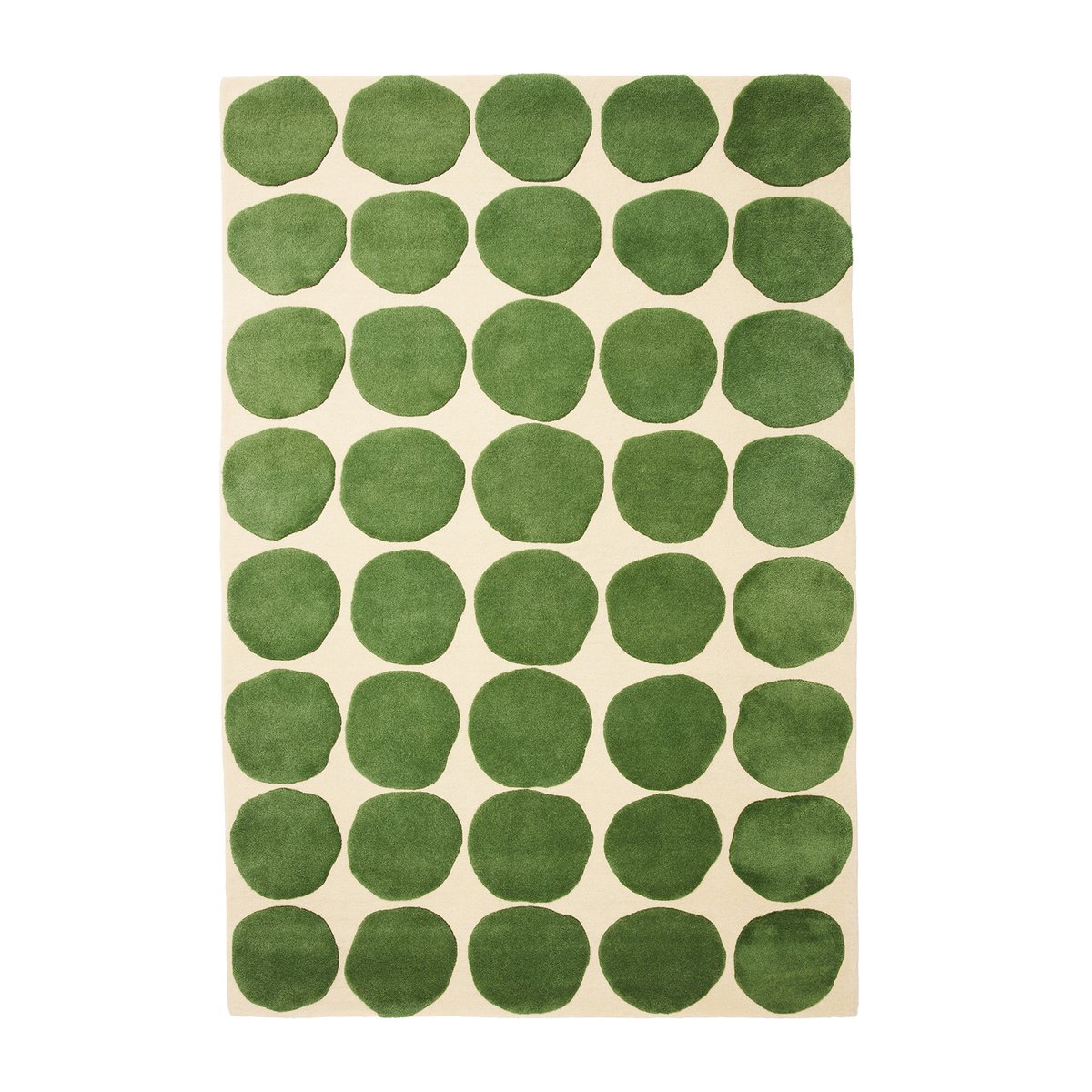 Chhatwal & Jonsson Dots tæppe Khaki/Cactus green 180×270 cm