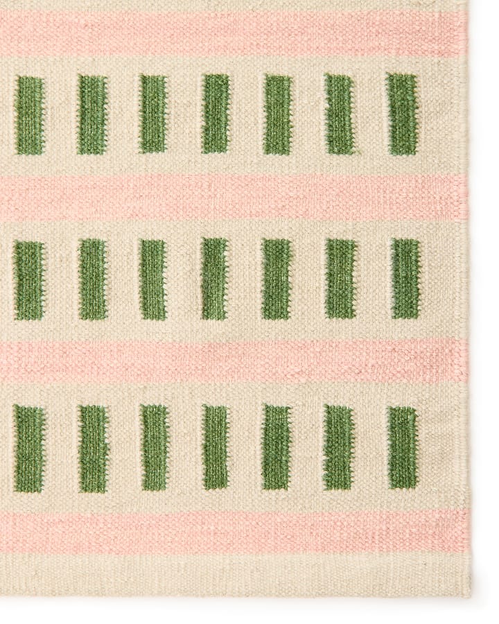 Ladakh uldtæppe, Offwhite-green-pink, 180x270cm Chhatwal & Jonsson