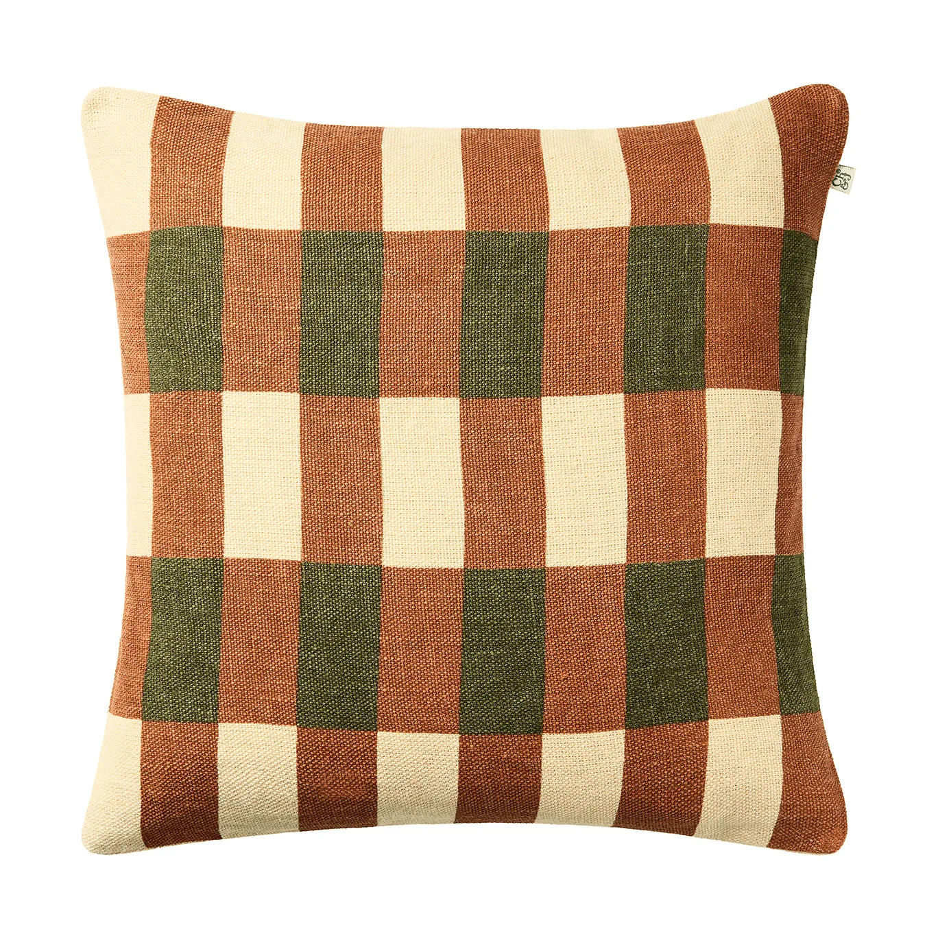 Marari pudebetræk, Apricot Orange-Cactus Green, 50x50 cm Chhatwal & Jonsson