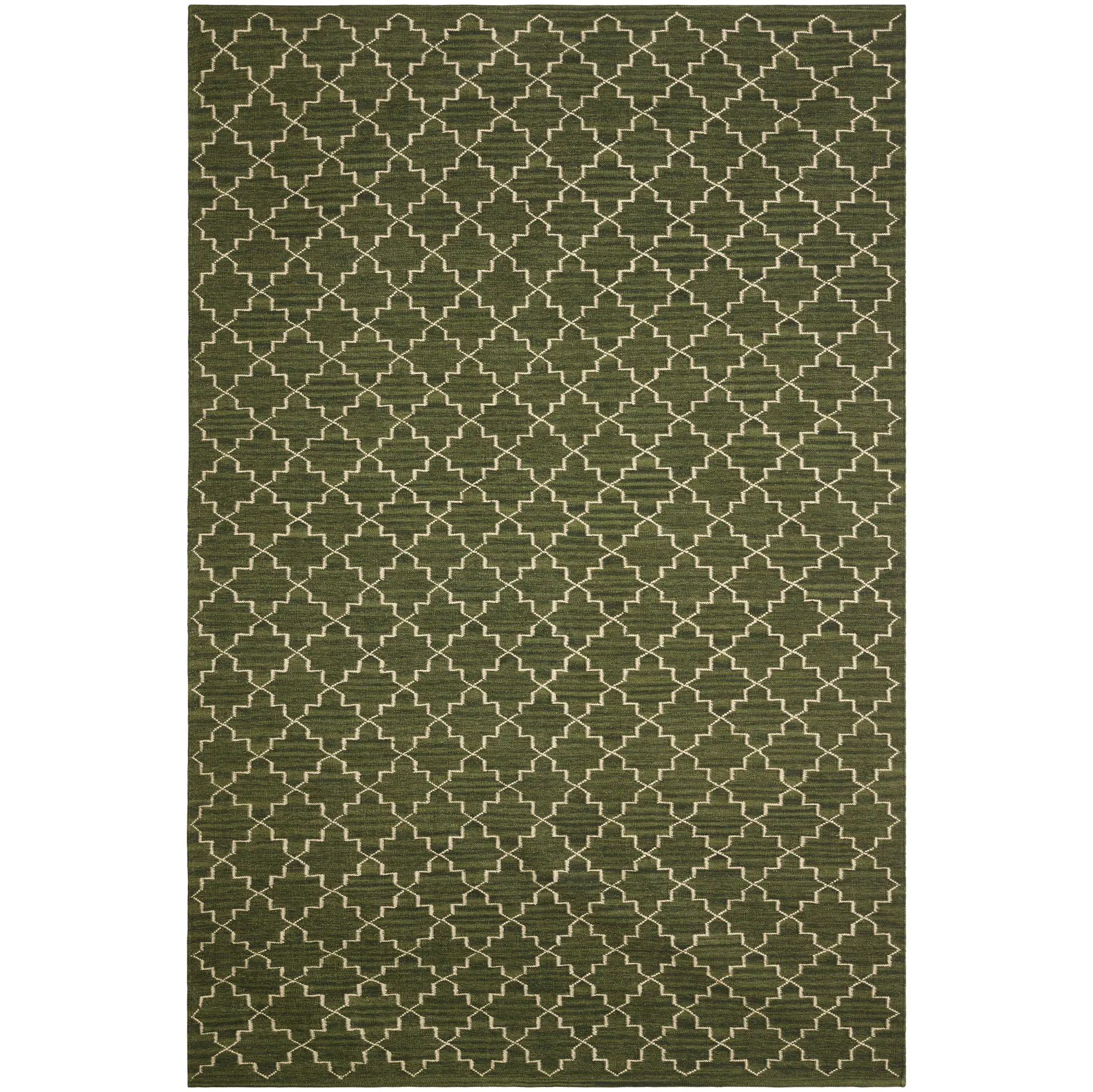 New Geometric tæppe 234x323 cm, Green melange-off white Chhatwal & Jonsson