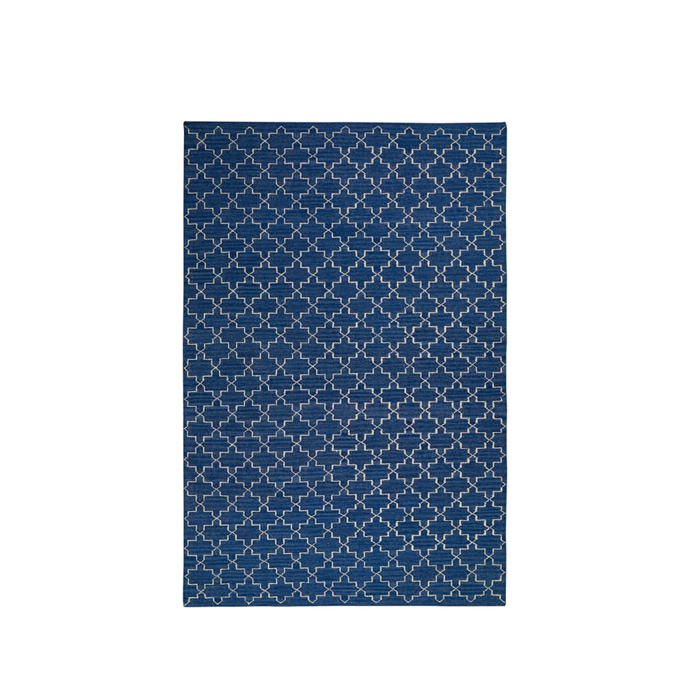 Chhatwal & Jonsson New Geometric tæppe indigo melange/offwhite 180×272 cm