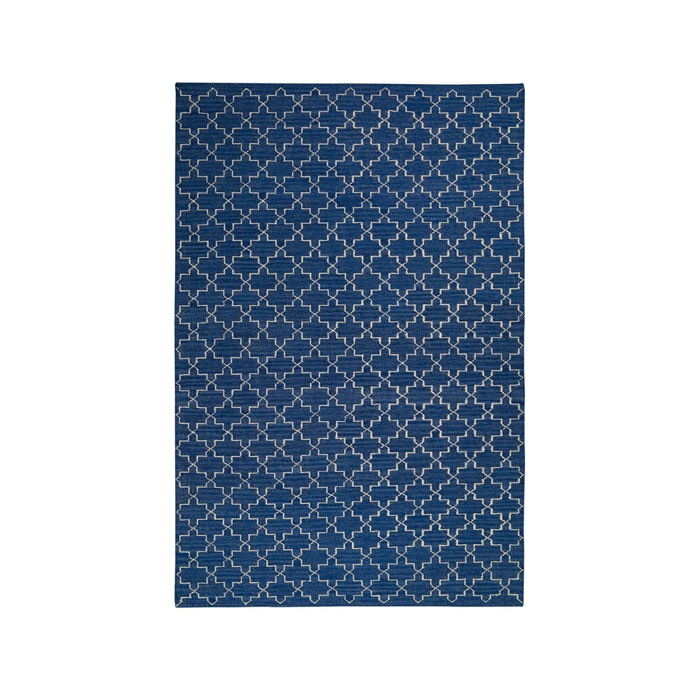 Chhatwal & Jonsson New Geometric tæppe indigo melange/offwhite 234×323 cm
