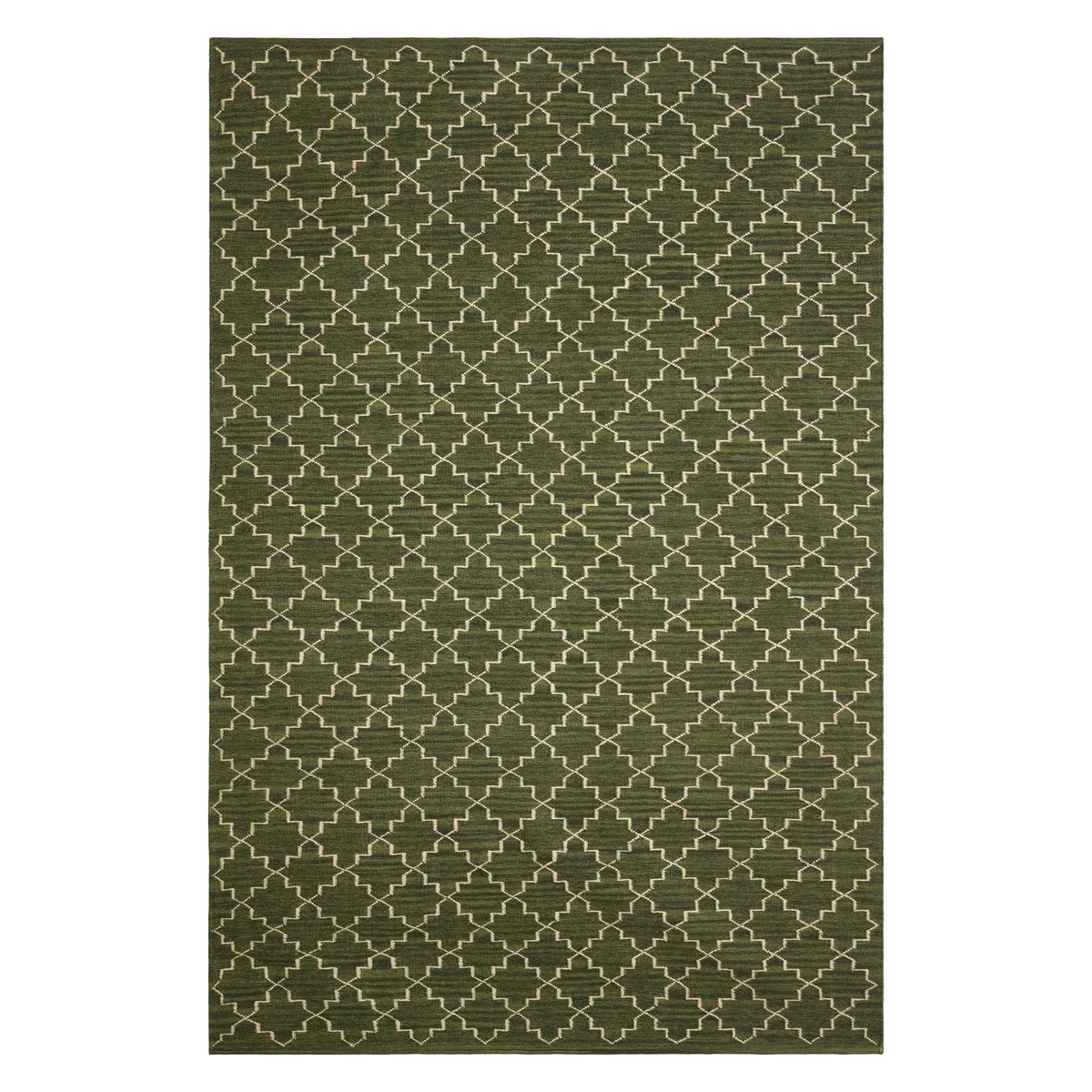 Chhatwal & Jonsson Nyt Geometrisk tæppe 180 x 272 cm Green melange/off white